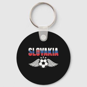 Slovakia Voetbalfans Shirt - Slowaakse Vlag Voetba Sleutelhanger
