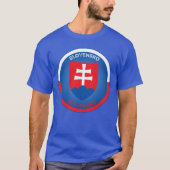 Slovakia Wapen Cirkelvorm T-shirt (Voorkant)