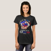 Slovakian American Foreign Slovakia Flag T-shirt (Voorkant volledig)