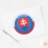 Slovakije Erfgoed Embleem Ronde Sticker (Envelop)