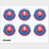 Slovakije Erfgoed Embleem Ronde Sticker (Vel)