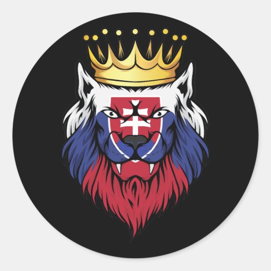 Slovakije - koningsvlag ronde sticker (Voorkant)