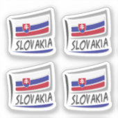 Slovakije Pride X vlag Sticker (Voorkant)