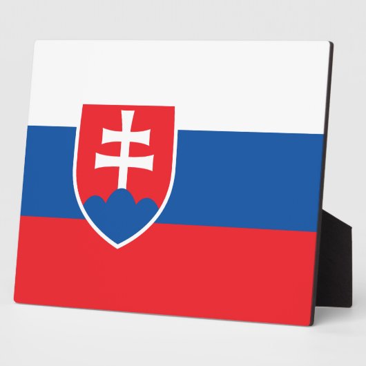 Slovakije Vlag Plaque Fotoplaat (Zijkant)