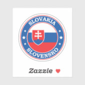 Slovakije Vlag Ronde Cirkel Embleem Sticker (Vel)