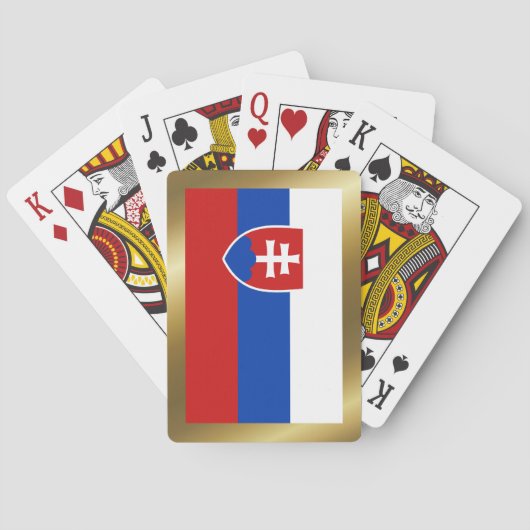 Slovakije Vlag Speelkaarten (Achterkant)