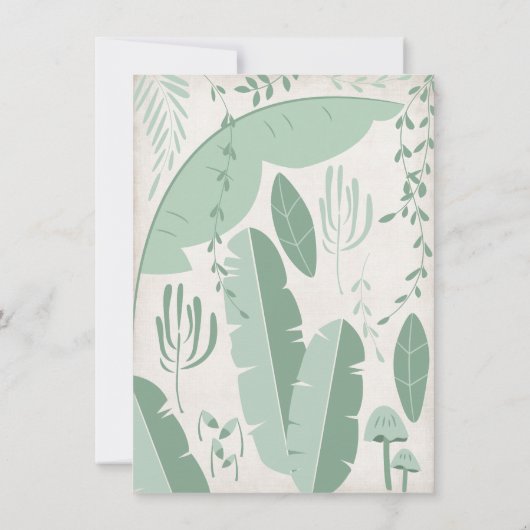 Slovakte Oerwoud Birthday Party Kaart (Achterkant)