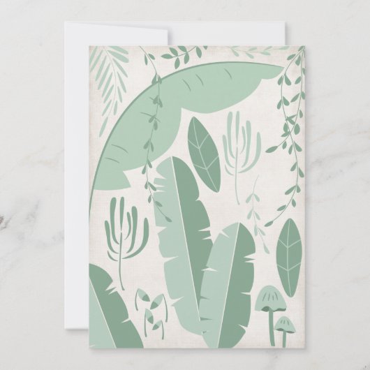 Slovakte Oerwoud Birthday Party Kaart (Achterkant)