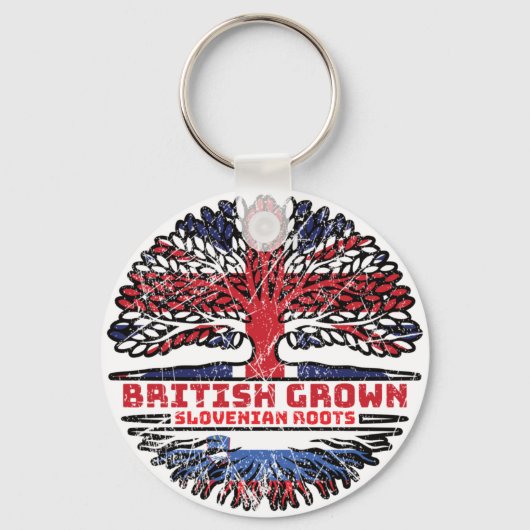Sloveens Brits - Brits - Groot - Brittannië - vlag Sleutelhanger (Voorkant)