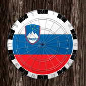Sloveens dartboard en Sloveense vlag/spelraad Dartbord
