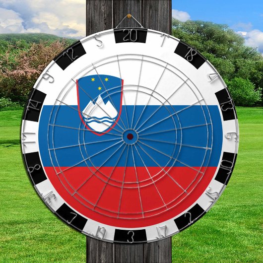 Sloveens dartboard en Sloveense vlag/spelraad Dartbord