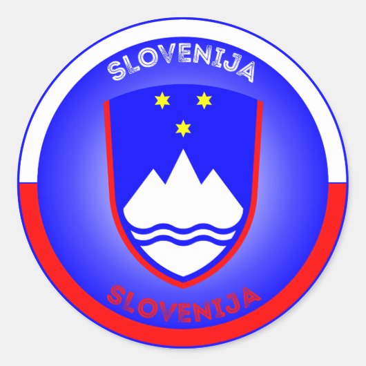 Sloveens Erfgoed Embleem Ronde Sticker (Voorkant)