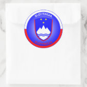 Sloveens Erfgoed Embleem Ronde Sticker (Tas)