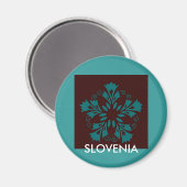 Sloveense anjers magneet (Voorkant / Achterkant)