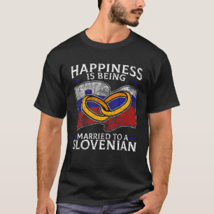 Sloveense bruiloft Sloveens erfgoed Sloveense vlag T-shirt