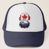 Sloveense Canadese vlag over bomen in Canada Trucker Pet (Voorkant)