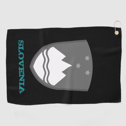 Sloveense en Sloveense wapenschild Golfhanddoek (Horizontaal)