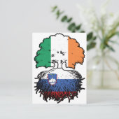 Sloveense Ierse vlag - boomrootbomen Briefkaart (Staand voorkant)