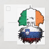 Sloveense Ierse vlag - boomrootbomen Briefkaart (Voorkant / Achterkant)