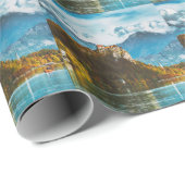 Sloveense klif kijkt uit op Bled Castle. Cadeaupapier (Rol Hoek)