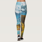 Sloveense klif kijkt uit op Bled Castle. Leggings (Achterkant)