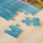 Sloveense klif kijkt uit op Bled Castle. Legpuzzel (Zijkant)