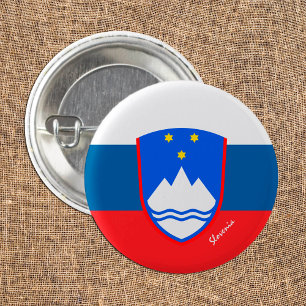 Sloveense knop, patriottische Sloveense vlag mode Ronde Button 3,2 Cm