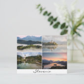 Sloveense landschappen met kerken collage souvenir briefkaart (Staand voorkant)