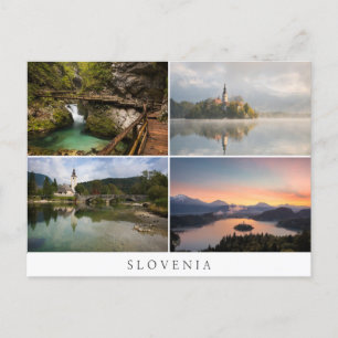 Sloveense landschappen rond Bled collage souvenir Briefkaart