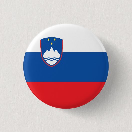 Sloveense nationale vlag ronde button 3,2 cm (Voorkant)