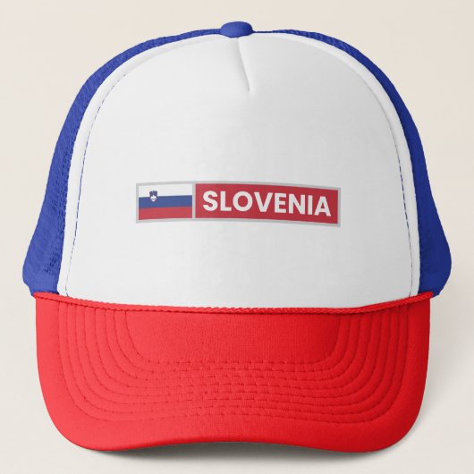 Sloveense nationale vlag trucker pet (Voorkant)