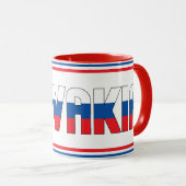 Sloveense nationale vlaggenstaatkoffie mok (Voorkant rechts)