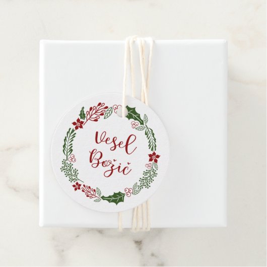 Sloveense pretkerst, aangepast bedankjes labels (In situ)
