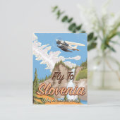Sloveense reisposter met stijl briefkaart (Staand voorkant)