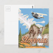 Sloveense reisposter met stijl briefkaart (Voorkant / Achterkant)