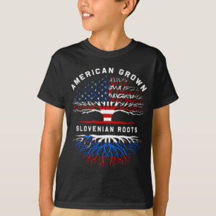 Sloveense rots American Grown Tree Family Heritag T-shirt