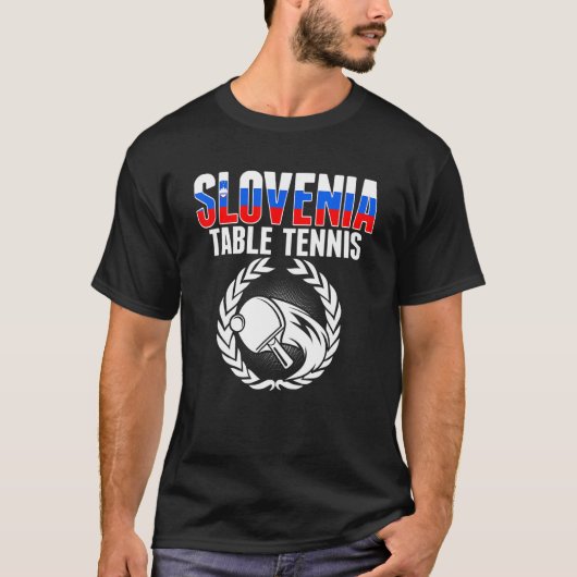 Sloveense Tennis Sloveense pingpong T-shirt (Voorkant)
