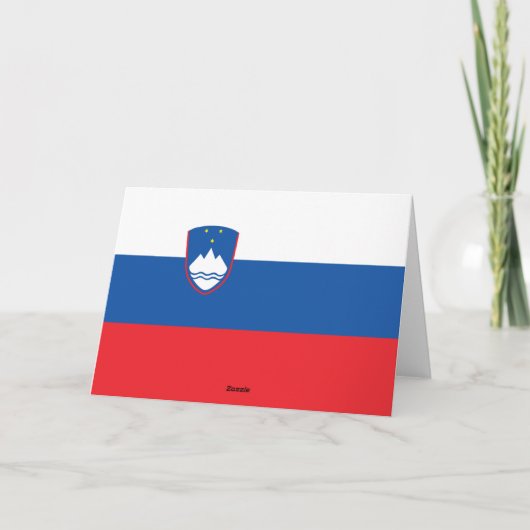 Sloveense vlag bedankkaart (Achterkant)