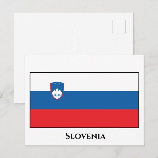 Sloveense vlag briefkaart (Voorkant / Achterkant)