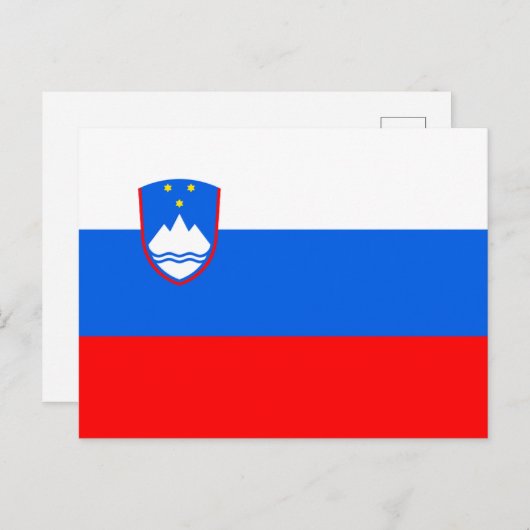 Sloveense vlag briefkaart (Voorkant / Achterkant)