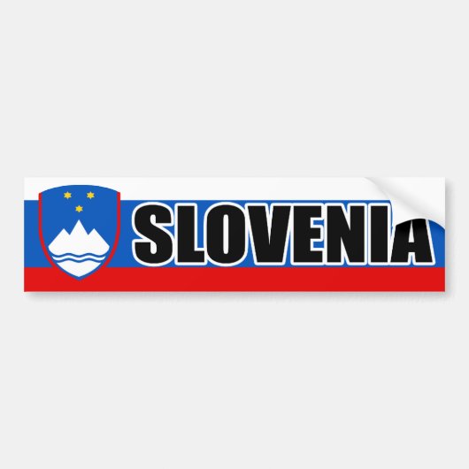 Sloveense vlag bumpersticker (Voorkant)
