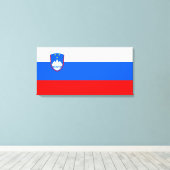 Sloveense vlag canvas afdruk (Insitu (Houten vloer))