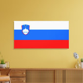 Sloveense vlag canvas afdruk (Insitu (Woonkamer))