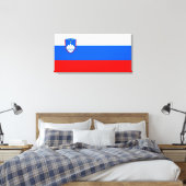 Sloveense vlag canvas afdruk (Insitu (Slaapkamer))