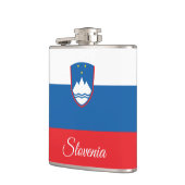 Sloveense vlag en reizen Slovenië/sportfans Heupfles (Links)