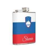 Sloveense vlag en reizen Slovenië/sportfans Heupfles (Rechts)