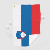 Sloveense vlag en Sloveense golfsport Golfhanddoek (Insitu)
