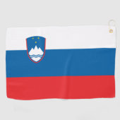Sloveense vlag en Sloveense golfsport Golfhanddoek (Horizontaal)