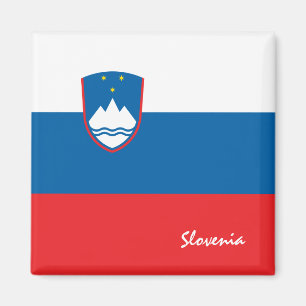 Sloveense vlag en Slovenië reizen, vakantie/sport Magneet