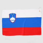 Sloveense vlag golfhanddoek (Horizontaal)